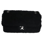 Black Canvas Chanel Flap Bag