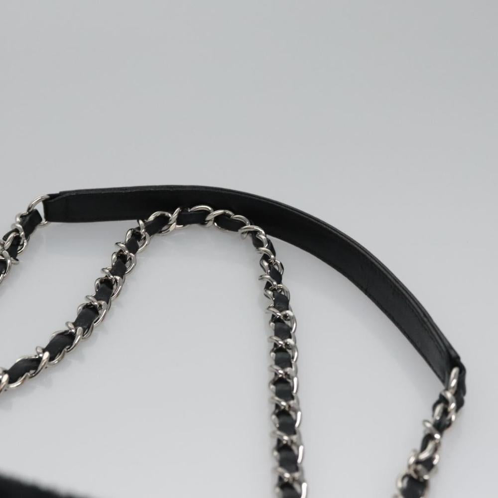 Black Canvas Chanel Flap Bag