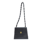 Black Canvas Chanel Shoulder Bag