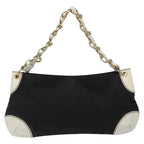 Black Canvas Chanel Shoulder Bag
