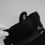 Black Canvas Chanel Flap Bag