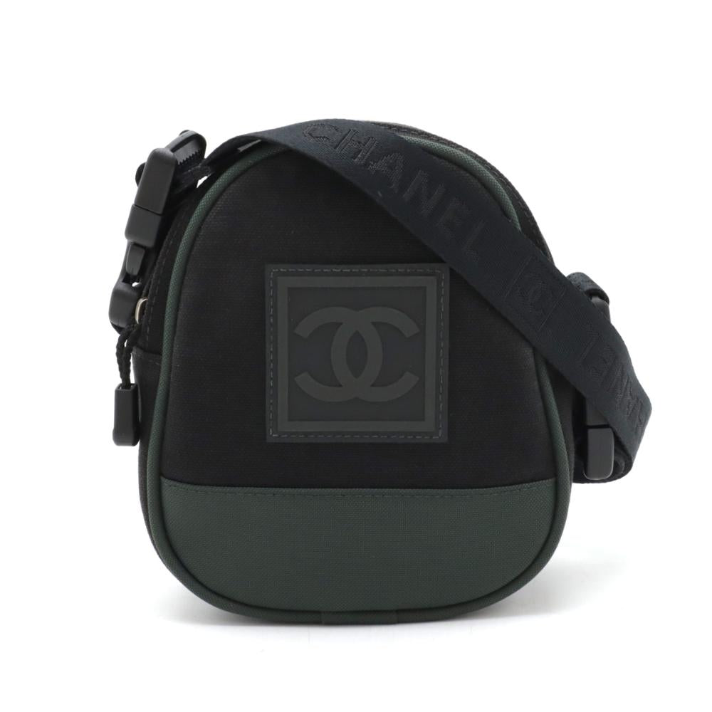 Black Canvas Chanel Belt Bag
