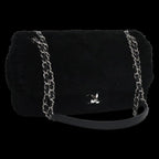 Black Canvas Chanel Flap Bag
