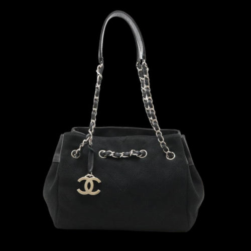 Black Canvas Chanel Tote