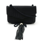 Black Canvas Chanel Crossbody Bag