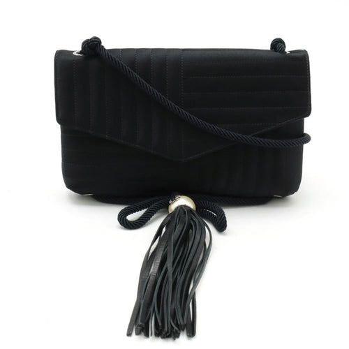 Black Canvas Chanel Crossbody Bag