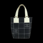 Black Canvas Chanel Tote