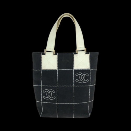 Black Canvas Chanel Tote
