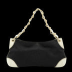 Black Canvas Chanel Shoulder Bag