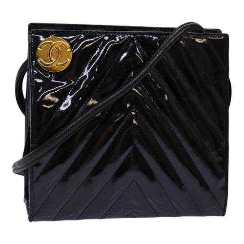 Black Canvas Chanel Shoulder Bag