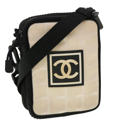 Black Canvas Chanel Shoulder Bag