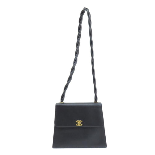 Black Canvas Chanel Shoulder Bag