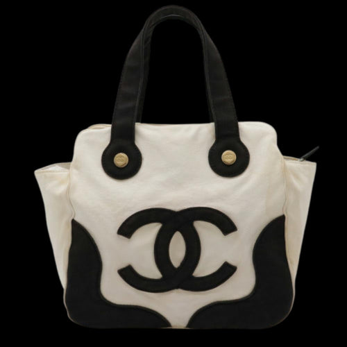 Black Canvas Chanel Tote
