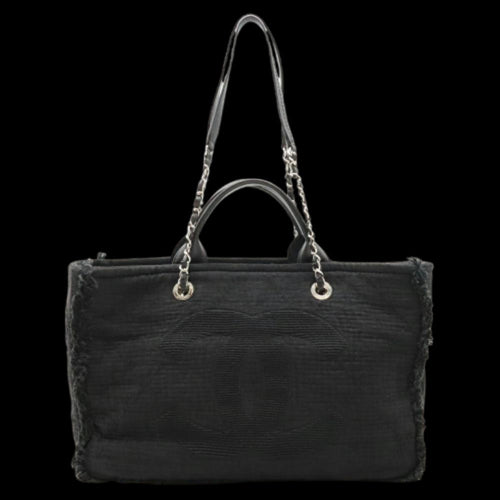 Black Canvas Chanel Tote