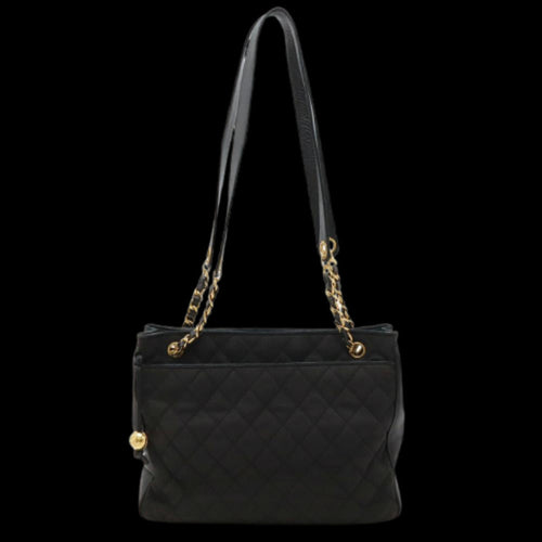 Black Canvas Chanel Tote