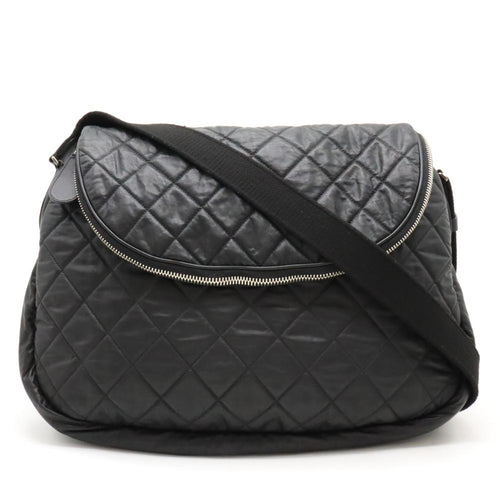Black Canvas Chanel Crossbody Bag