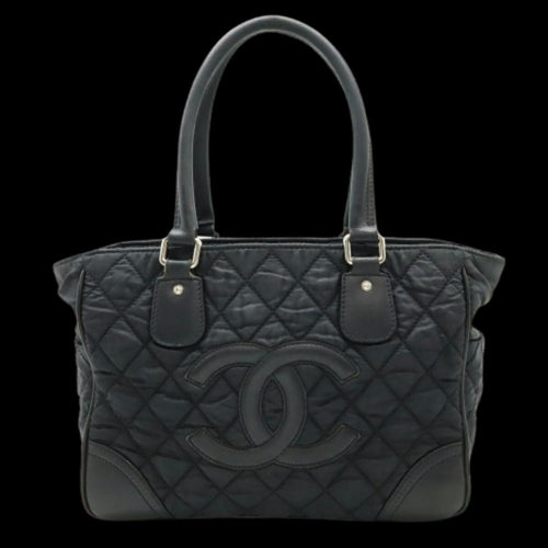 Black Canvas Chanel Tote