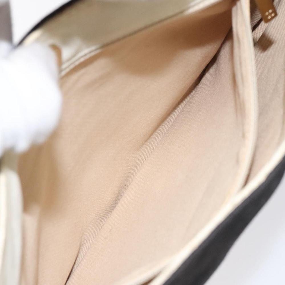 Black Canvas Chanel Shoulder Bag