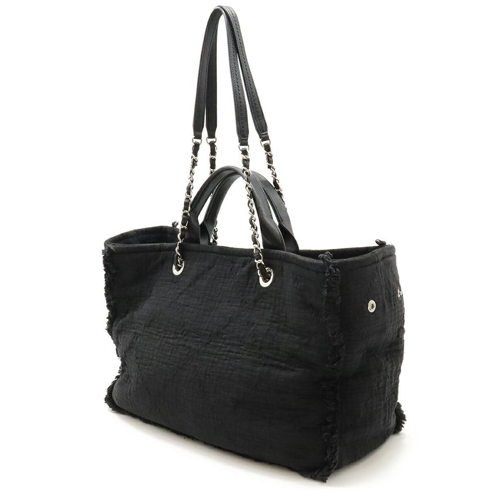 Black Canvas Chanel Tote