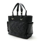 Black Canvas Chanel Shoulder Bag