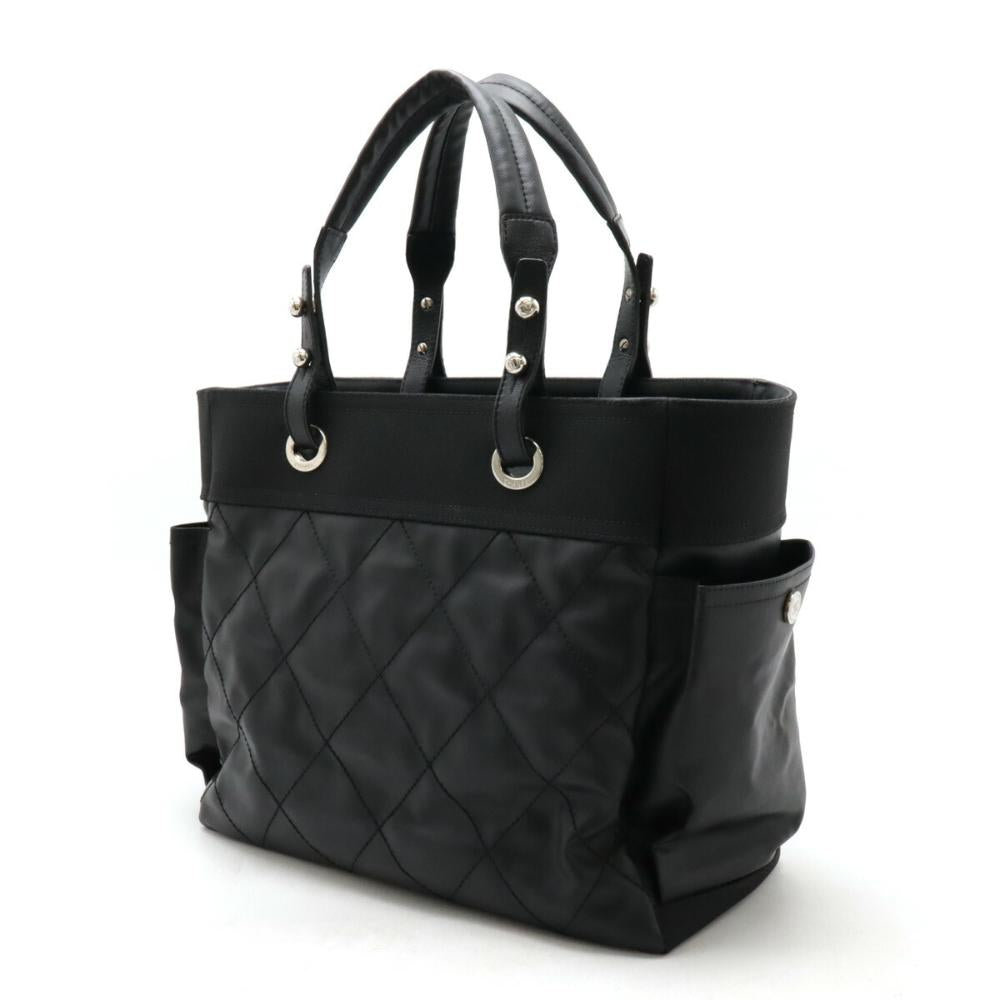 Black Canvas Chanel Shoulder Bag