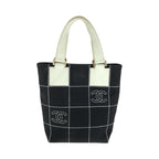 Black Canvas Chanel Tote