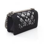 Black Canvas Chanel Shoulder Bag