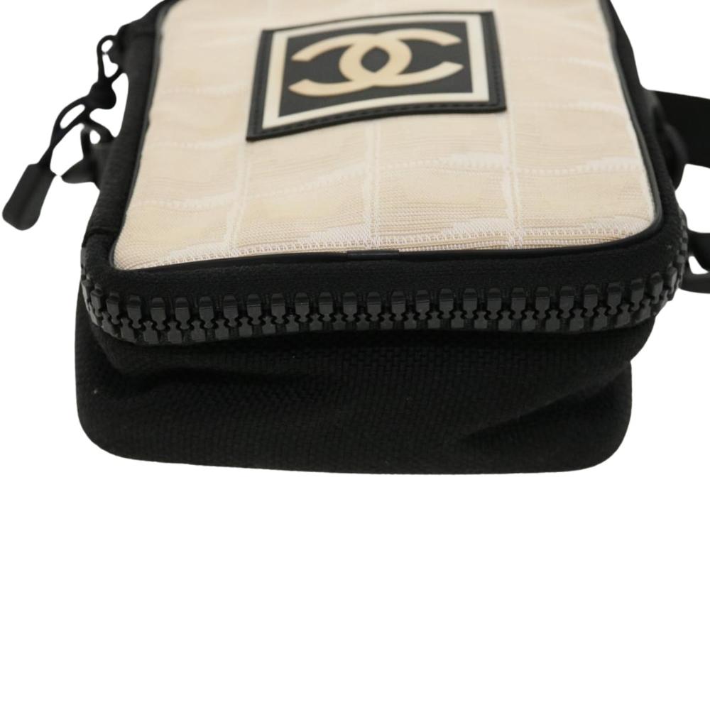 Black Canvas Chanel Shoulder Bag