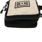 Black Canvas Chanel Shoulder Bag