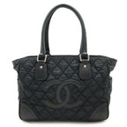 Black Canvas Chanel Tote