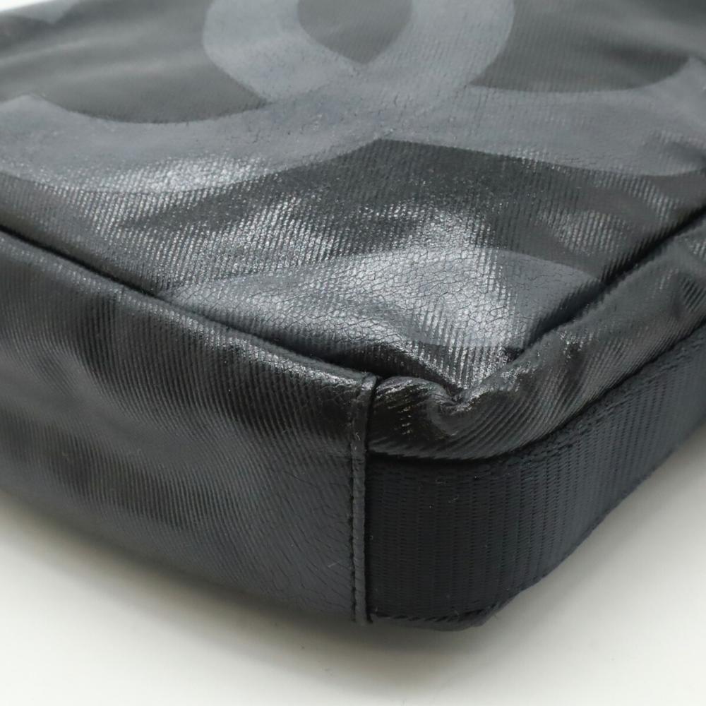 Black Canvas Chanel Shoulder Bag