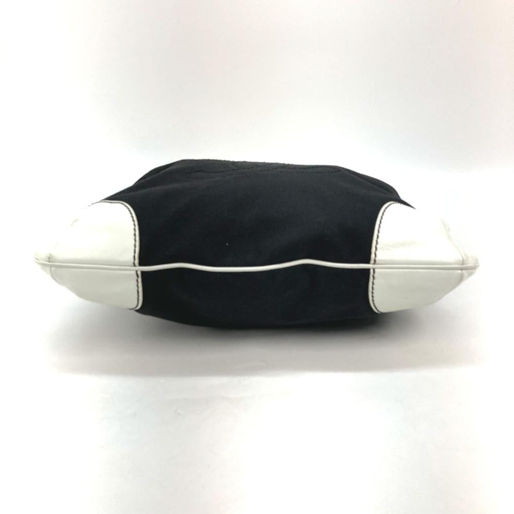 Black Canvas Chanel Shoulder Bag