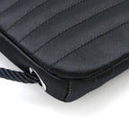 Black Canvas Chanel Crossbody Bag