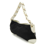 Black Canvas Chanel Shoulder Bag