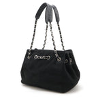 Black Canvas Chanel Tote
