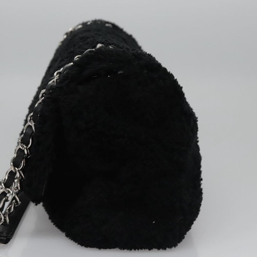 Black Canvas Chanel Flap Bag