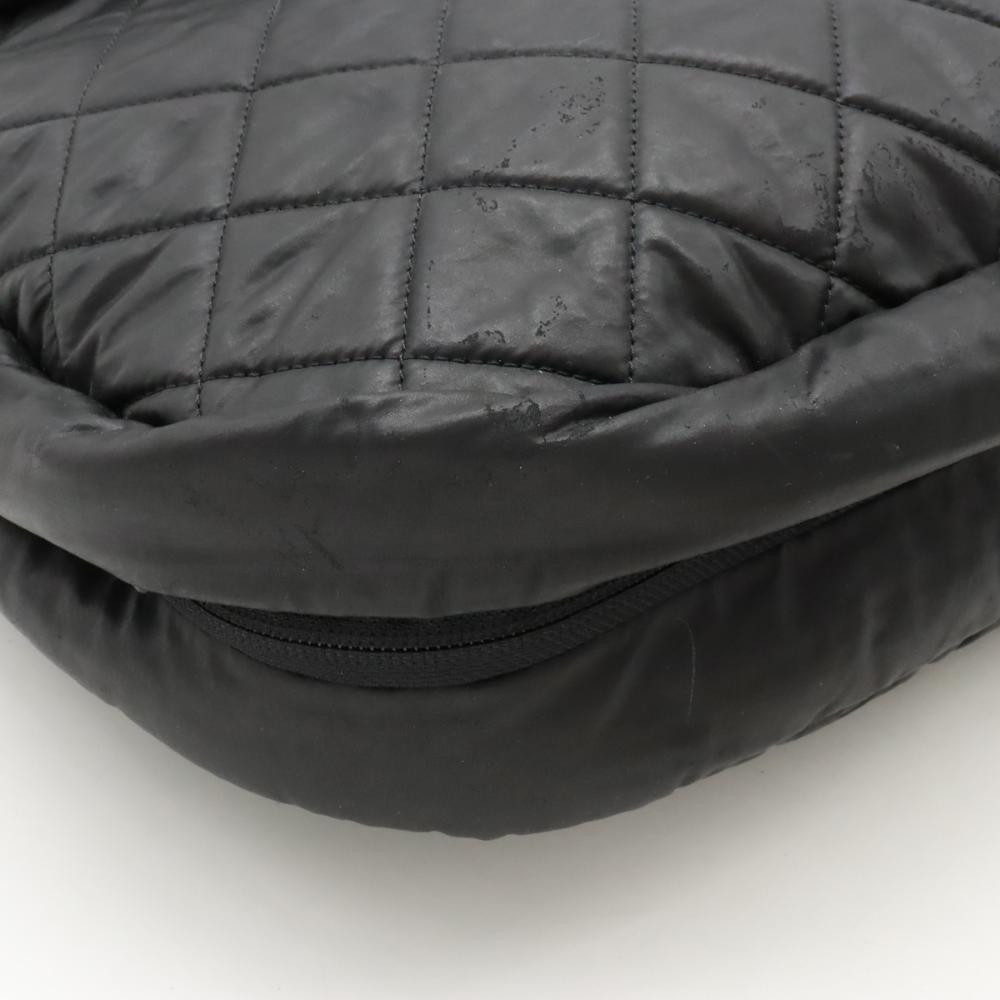 Black Canvas Chanel Crossbody Bag