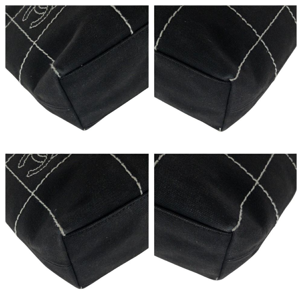 Black Canvas Chanel Tote