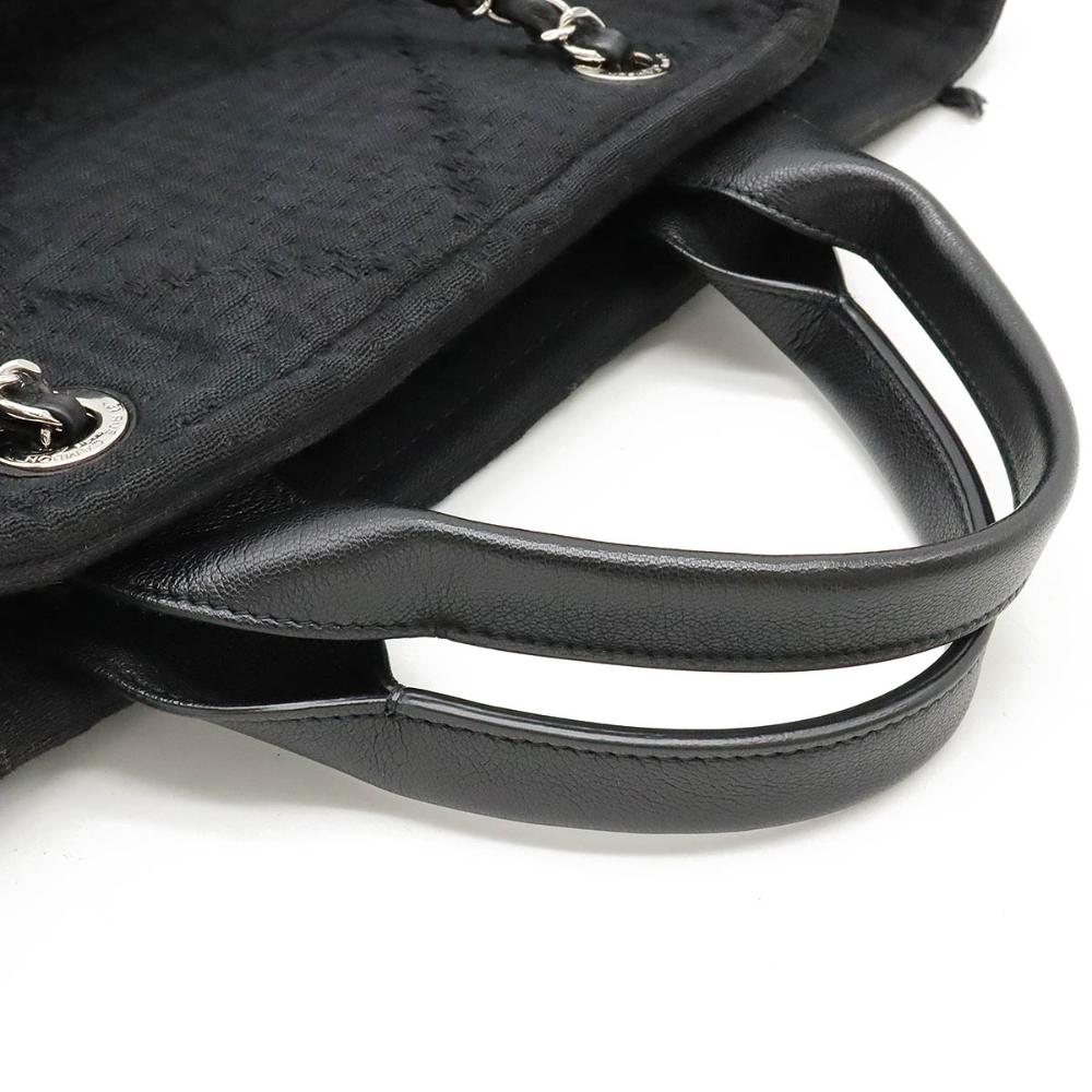 Black Canvas Chanel Tote