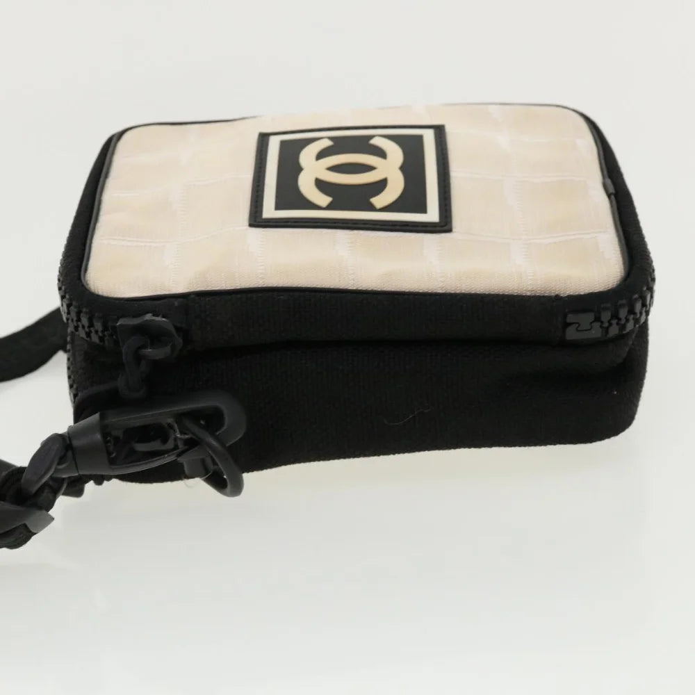 Black Canvas Chanel Shoulder Bag