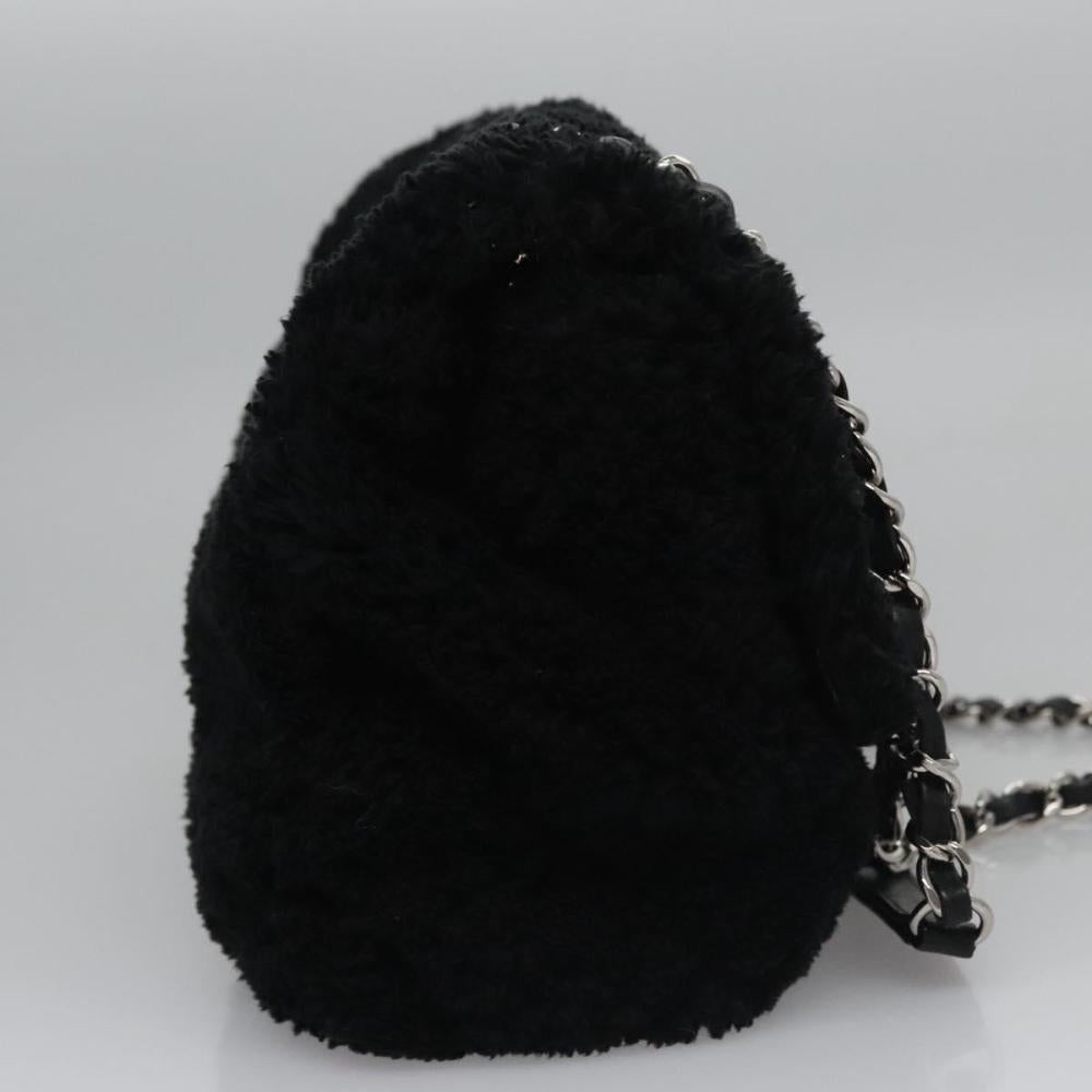 Black Canvas Chanel Flap Bag