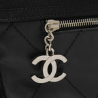 Black Canvas Chanel Shoulder Bag