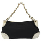 Black Canvas Chanel Shoulder Bag