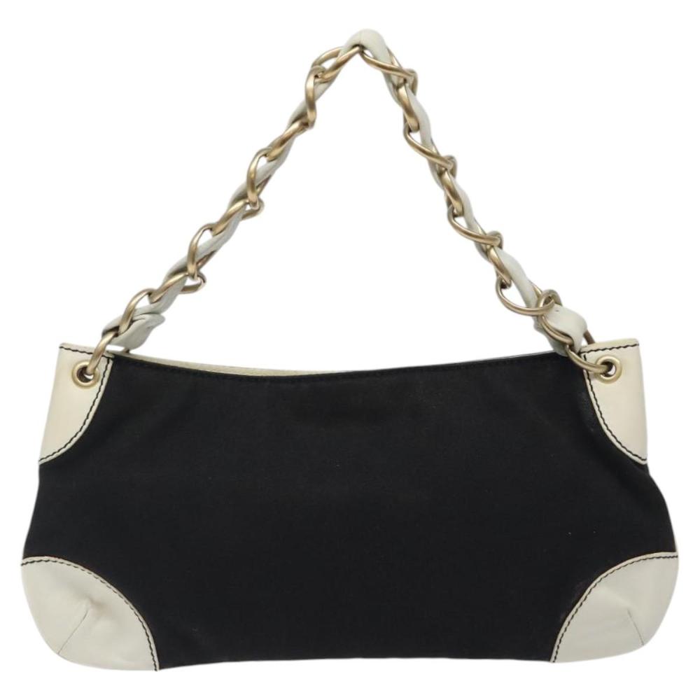 Black Canvas Chanel Shoulder Bag