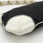 Black Canvas Chanel Shoulder Bag