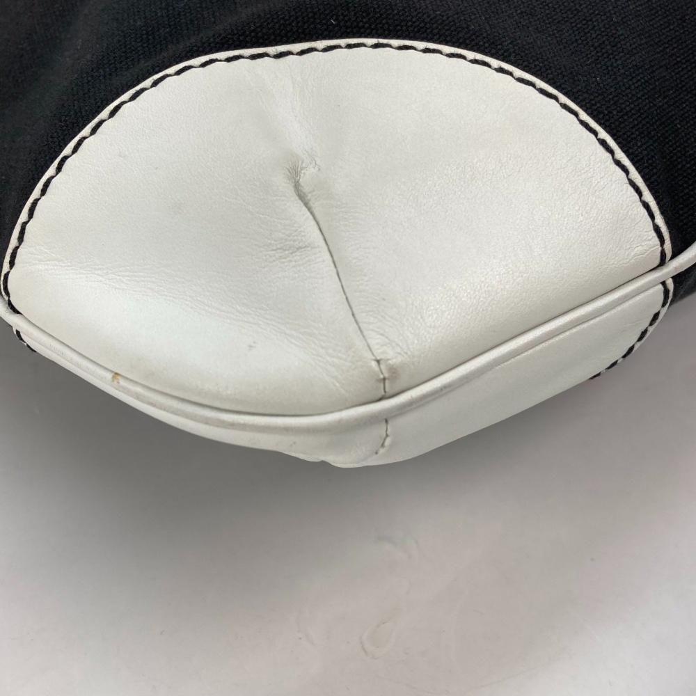 Black Canvas Chanel Shoulder Bag