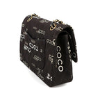Black Canvas Chanel Shoulder Bag