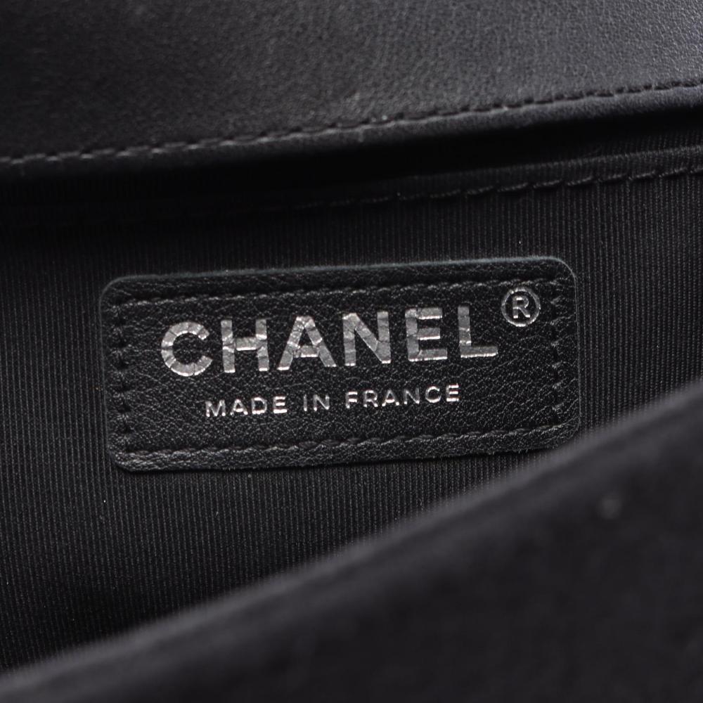Black Canvas Chanel Shoulder Bag