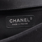 Black Canvas Chanel Shoulder Bag