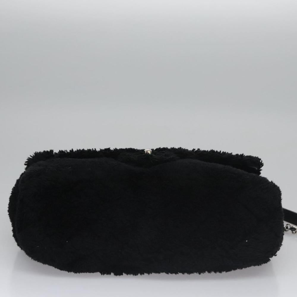 Black Canvas Chanel Flap Bag